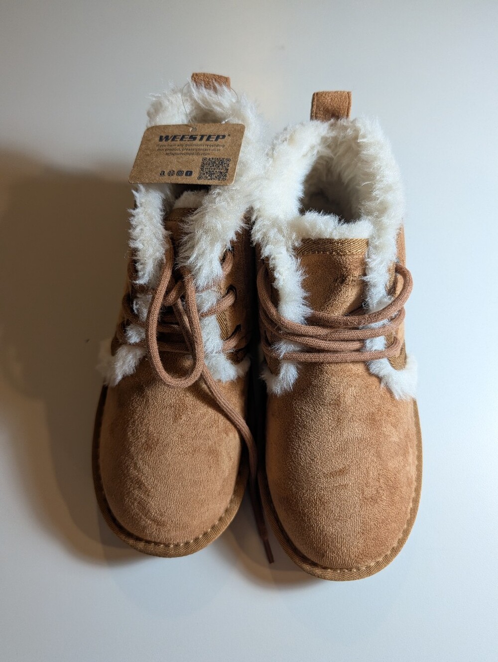 Weestep Woman's Size 6 Brown Suede Faux-Fur Lined Winter Boots NWT